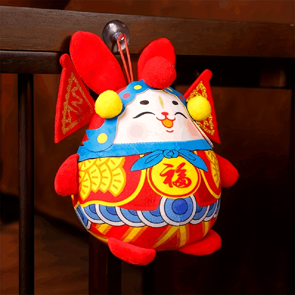 Chinese God Of Wealth Plush Doll Stuffed Mascot Plush For Adults Chinese God Of Prosperity Plush Toy Decoration Gift For Spring Festival