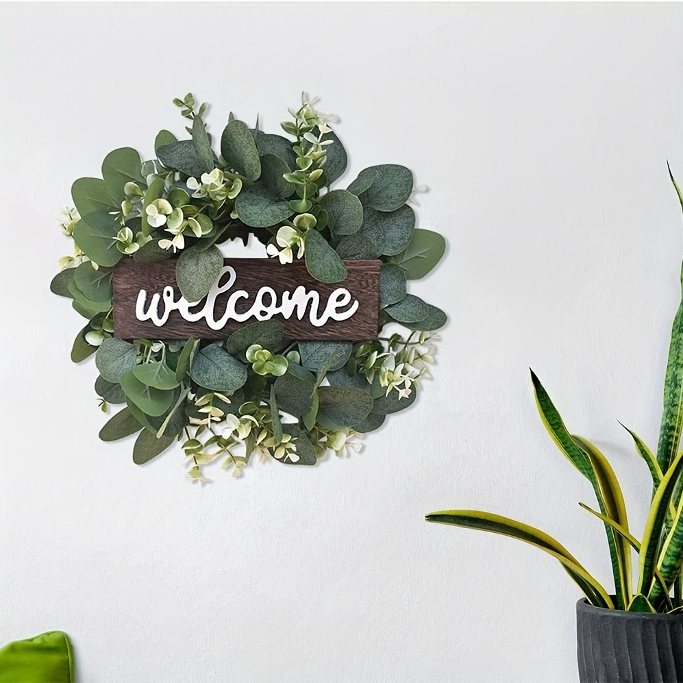 Artificial Eucalyptus Wreath Front Door Small Spring Summer - Temu