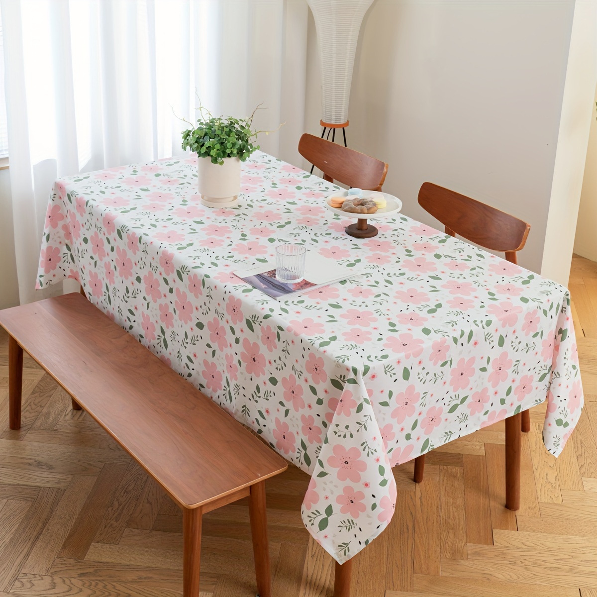 Tablecloth Waterproof Flower Pattern Table Cloth Small - Temu Australia