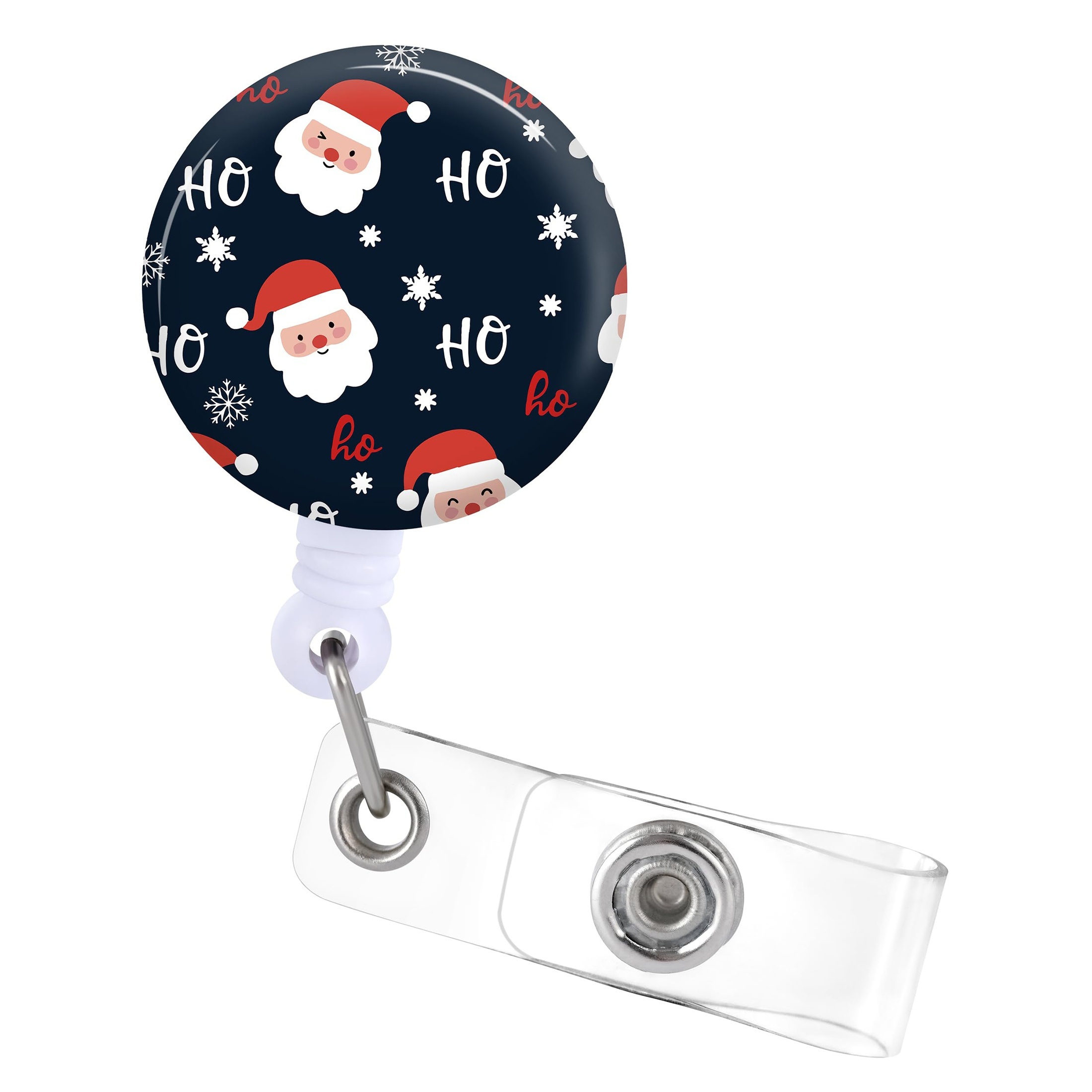 Christmas Badge Reels Retractable Cute Santa Badge Clip - Temu