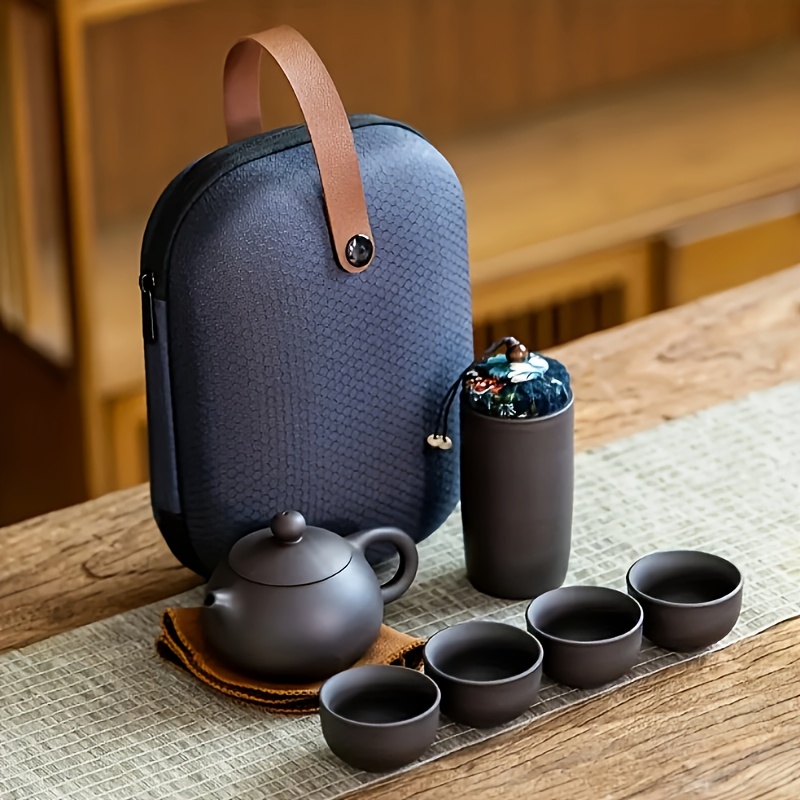 Creative Persimmon Tea Set Portable Travel Coffe Pot Set Chinese