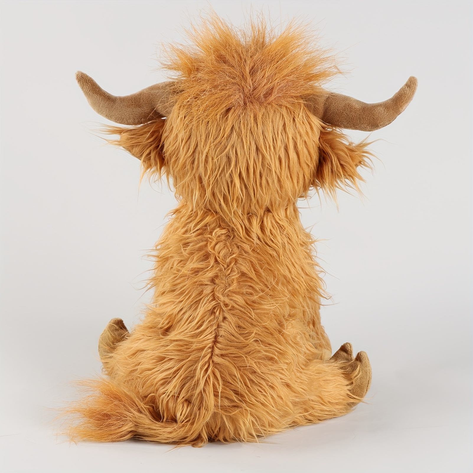 Simulation Highland Cow Plush Toy Soft Stuffed Animal Doll - Temu