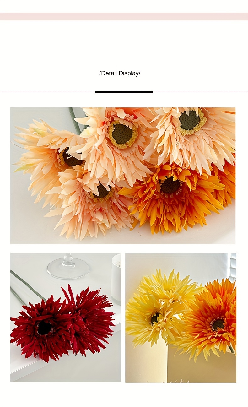 UFLF 100 Pz Margherita Gerbera Artificiale Margherite Finte per