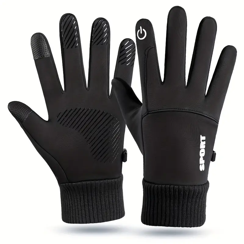 Winter Waterproof Men's Gloves Windproof Cycling Sports - Temu Canada