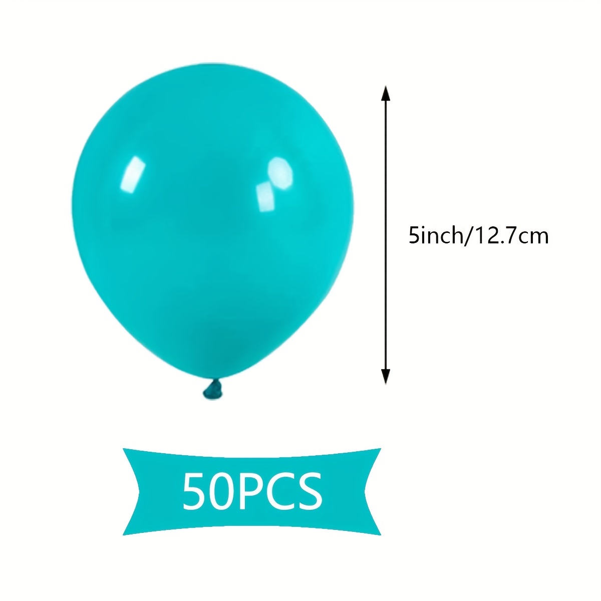 50pcs, Teal Blue Balloons, 5inch Tiffany Blue Party Latex Balloon,  Turquoise Blue Balloons, Acqua Blue Balloons For Sweet Girl 16th 18th 21th  Birthday