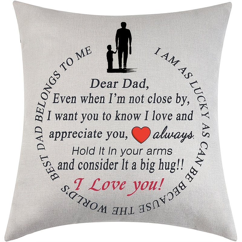 Dad Pillow Cover Daddy Hug Pillow Case Father Day Birthday - Temu