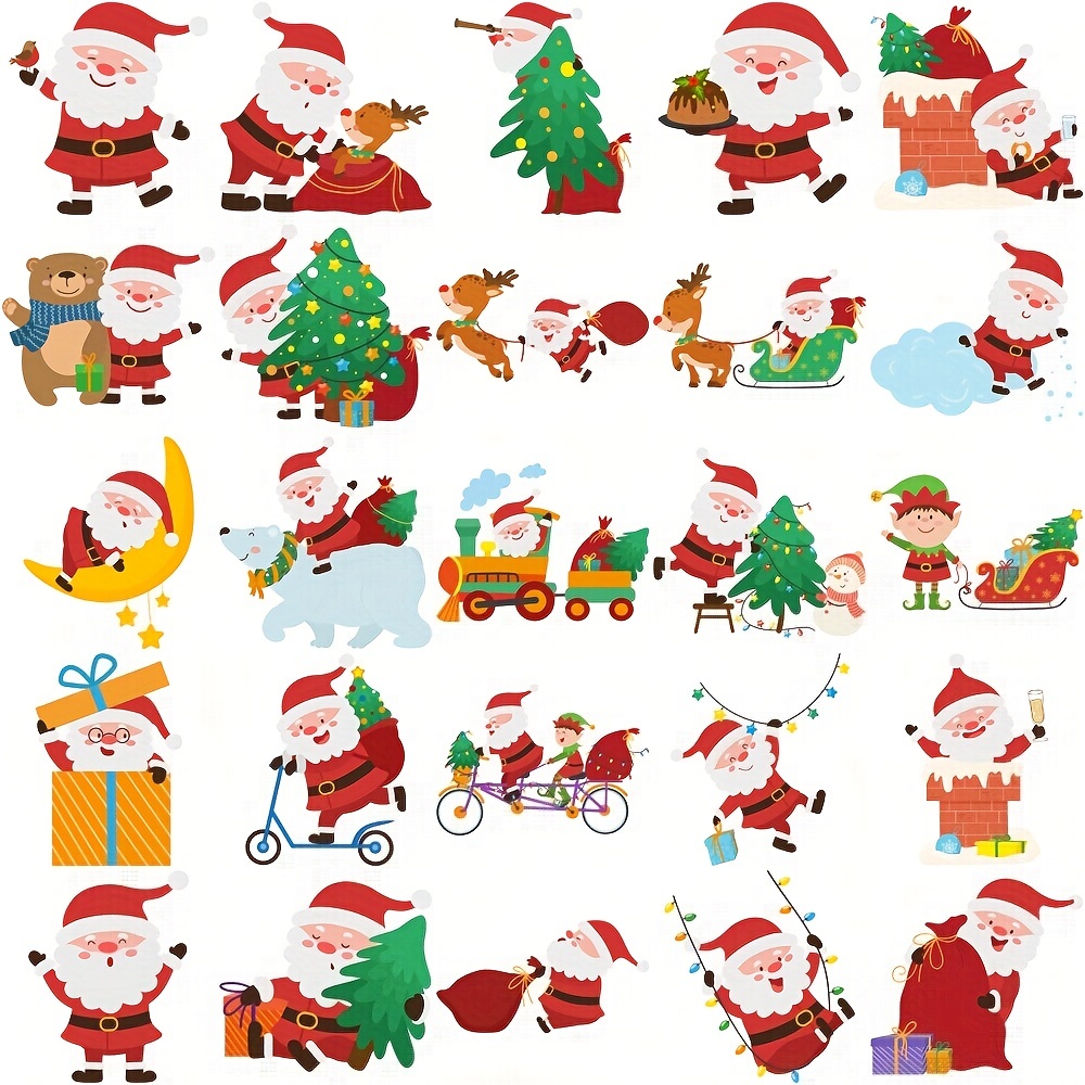 Christmas Santa Claus Graffiti Decoration Stickers For - Temu