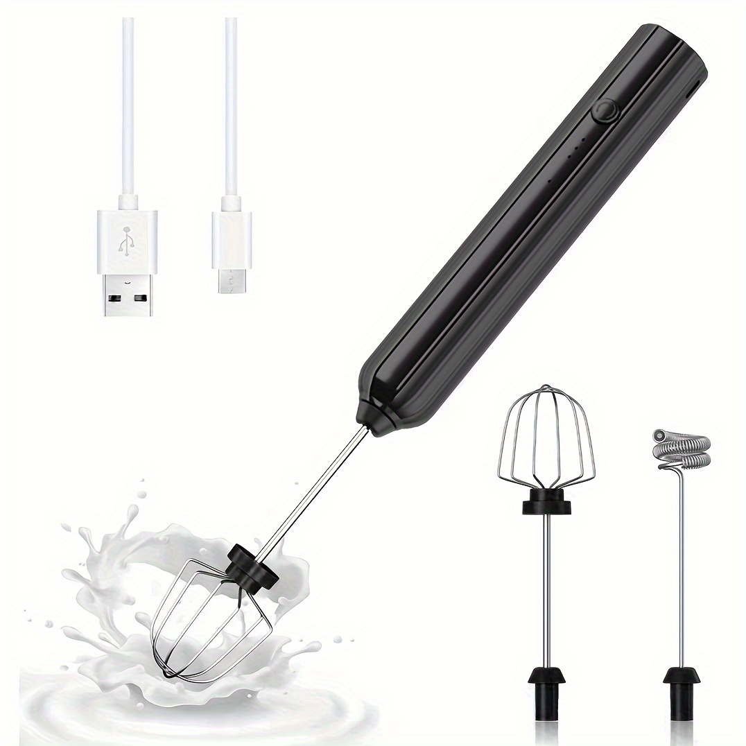 1pc Mini Handheld Mixer, Coffee Frother, With Upgraded Handheld Electric  Milk Frother, Mini Battery-powered Egg Beater And Coffee Stirrer Milk  Frother, Suitable For Iced Coffee, Latte, Milk, Matcha, Hot Chocolate  (battery Not