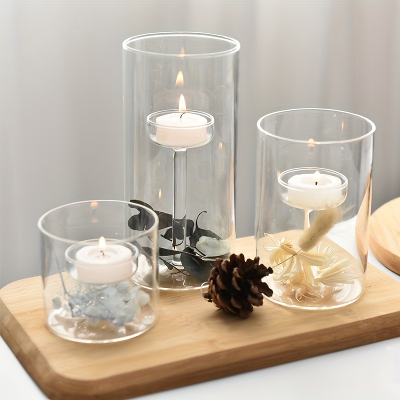 Glass Candlestick Creative Letter Set Candle Glass Cup - Temu