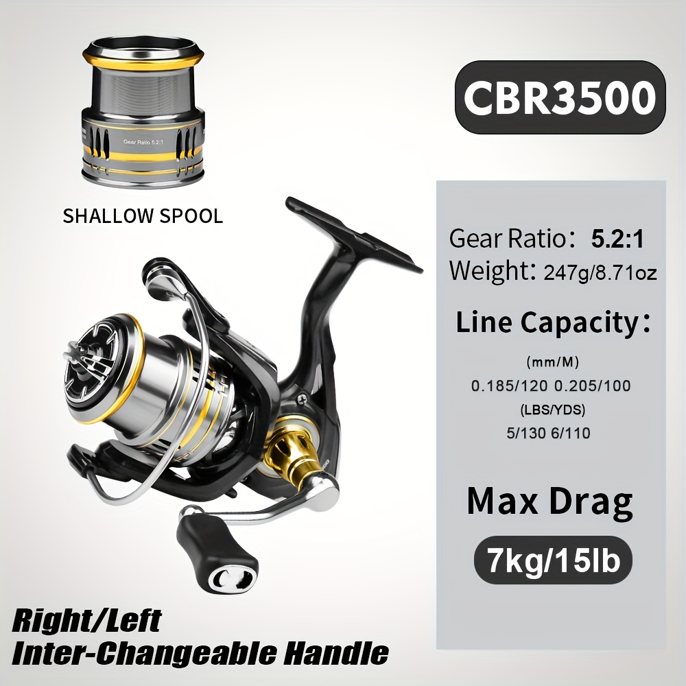 Proberos 1500 3500 Series 5.2:1 Gear Ratio Fishing Reel - Temu Canada