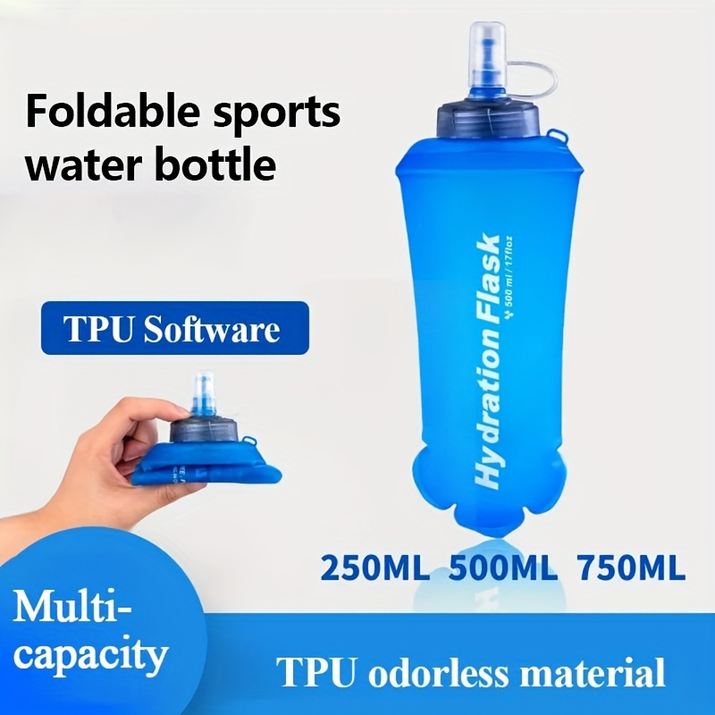 Tpu Soft Flask Water Bottle Ultralight Folding Water Bottle - Temu