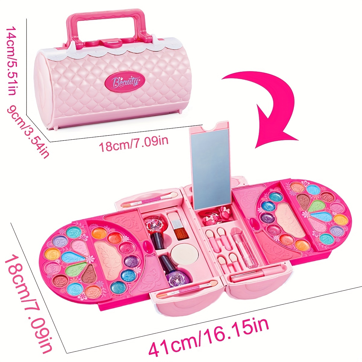 Suitcase Makeup Toy Girls, Girl Toys Beauty Suitcase