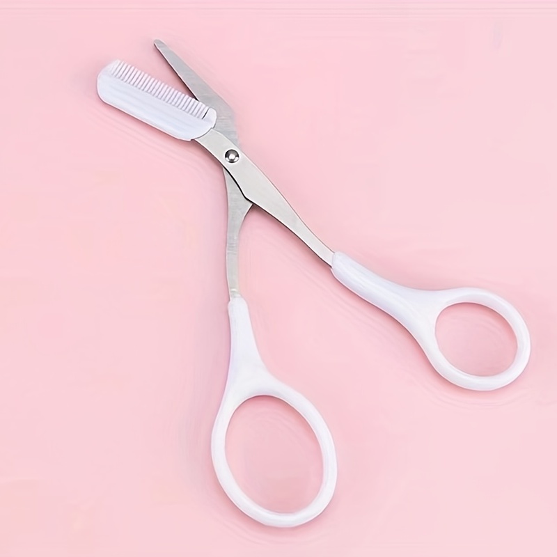 Eyebrow Scissors with Comb, Professional Precision Eyebrow Trimmer, Non  Slip Finger Grips Eyebrow Trimming Scissors Hair Removal Beauty Accessories