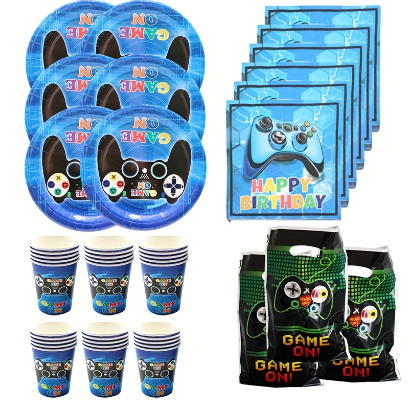 Unique Bluey Birthday Party Supplies and Decorations With Bluey Tablecover,  Bluey Plates, Bluey Cups, Bluey Napkins, Button