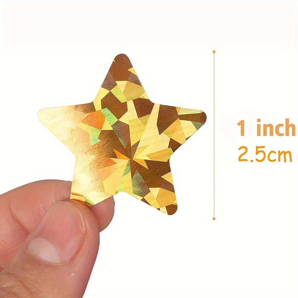 Holographic Glitter Star Stickers for Kids Reward,Foil Tiny Star Metallic  Stickers Roll Self Adhesive Reflective Stickers for Wall, Crafts and  Classroom Teachers - Style:Style 3 