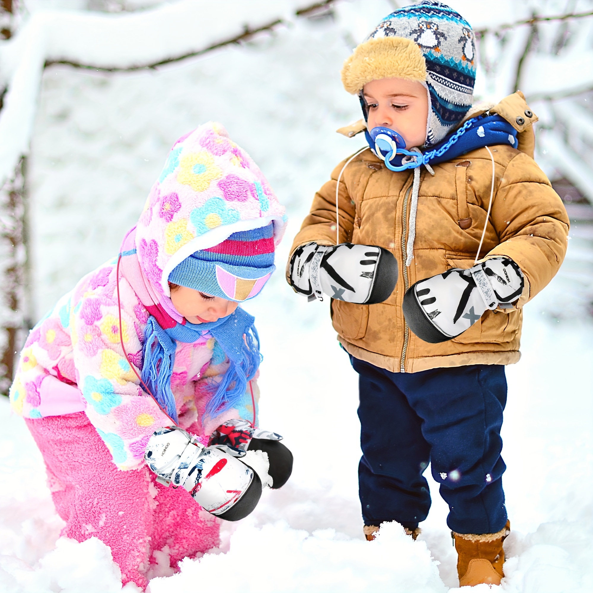 Guantes de nieve para niños de 4 a 6 años, guantes de nieve para niños  pequeños, guantes de esquí de invierno, guantes de invierno para niños