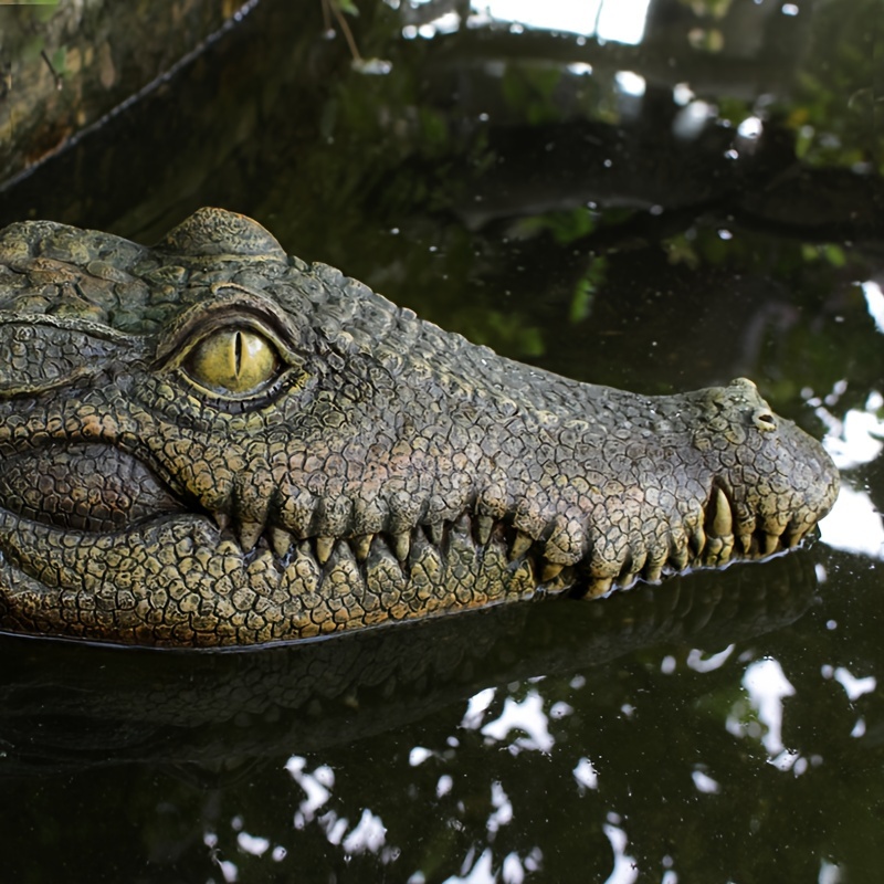 Floating Alligator Head Sculpture Float Crocodile Scare - Temu