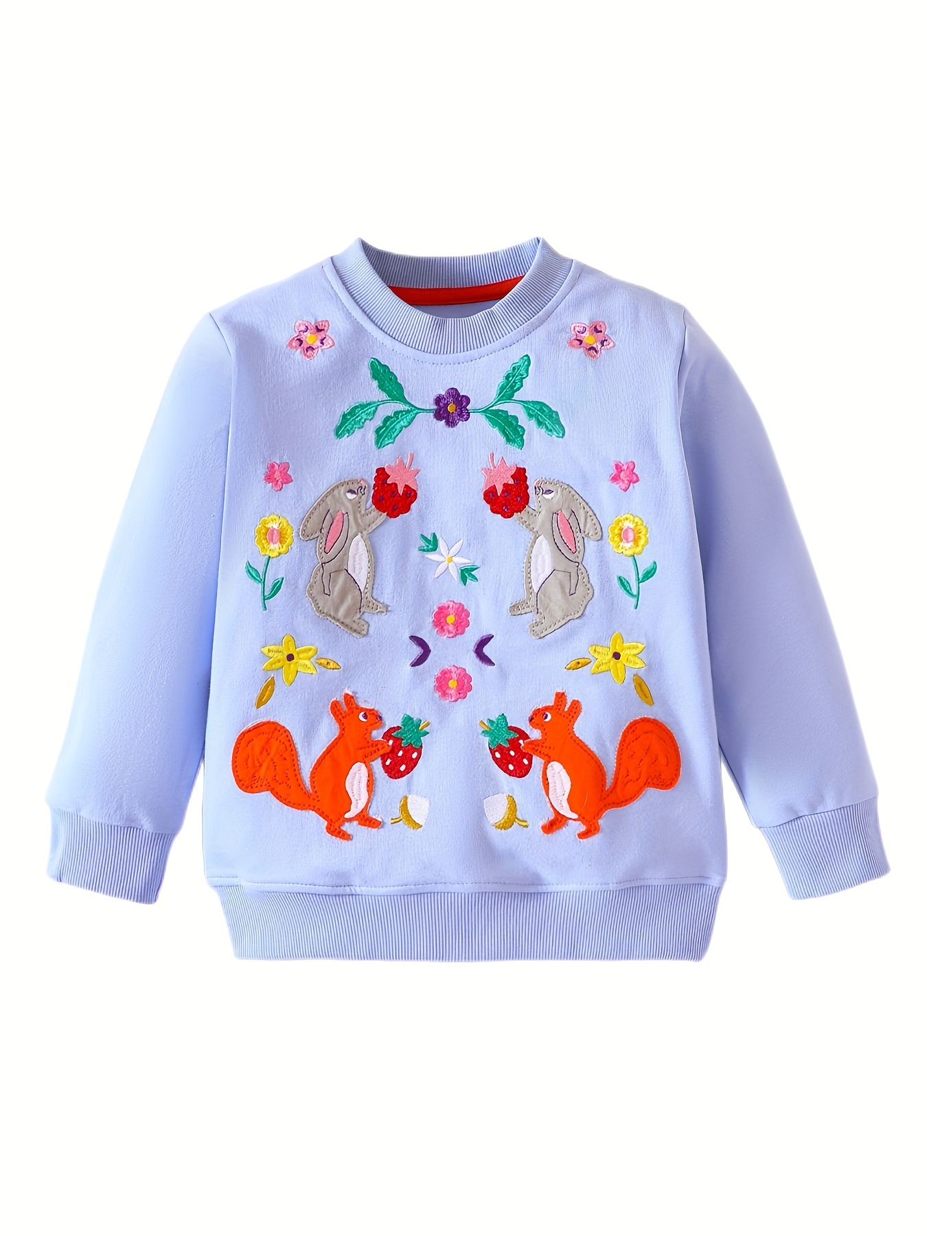 Girls Casual Cute Pullover Sweatshirt Rainbow  Kind Print - Temu