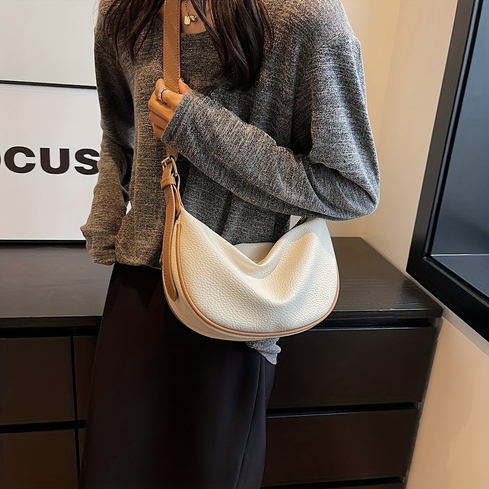 Vintage Crossbody Bag For Women, Soft Pu Leather Dumpling Bag