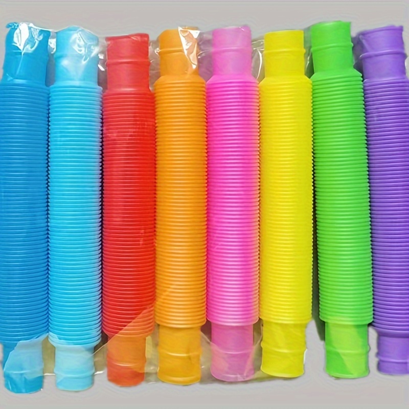 8 24pcs popular sensory toys pop tubes stress relieving toys and activity toys suitable for gatherings classroom communication school rewards christmas and holiday gifts color random