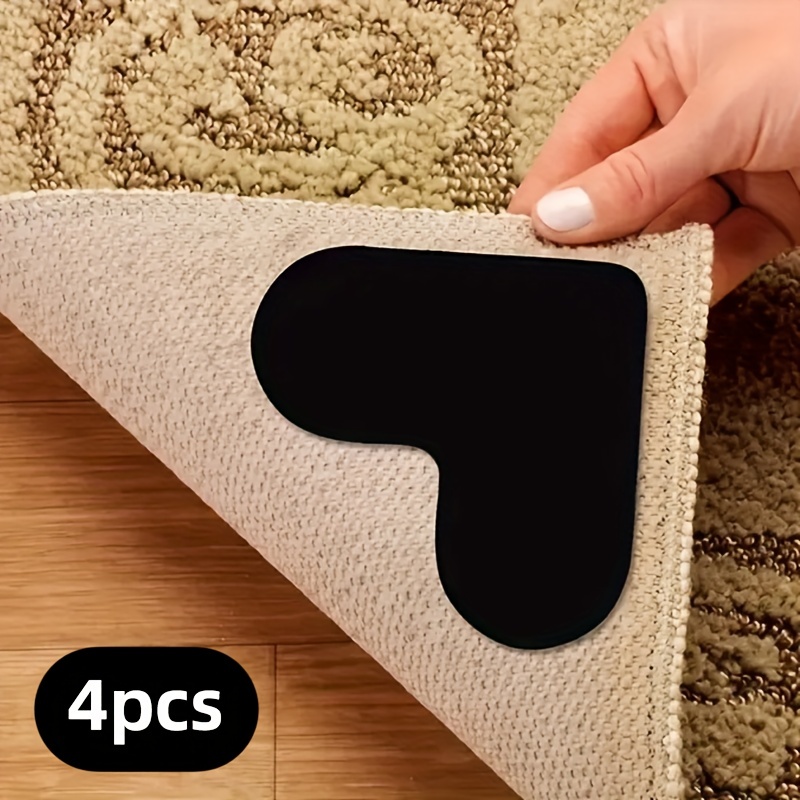2/4Pcs Reusable Rug Carpet Corner Mat Grippers Anti Slip Silicone Grip Skid  Tape Silicone Tape