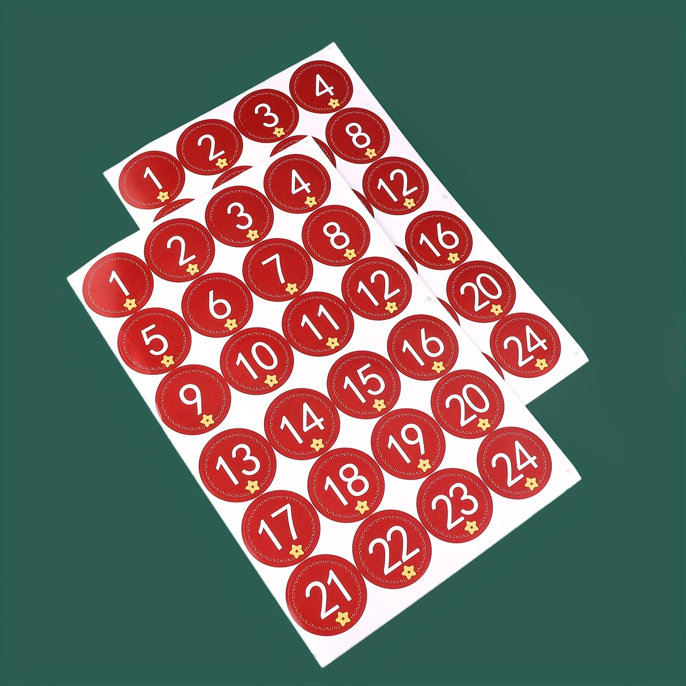 10 hojas redondas de números adhesivos digitales redondos etiqueta de  número consecutivo etiquetas de bolsas de sellado de etiquetas de círculo  de