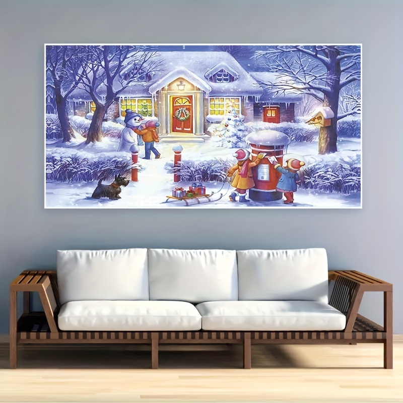 Snowscape Large Paint By Numbers For Adults Beginners, Diy