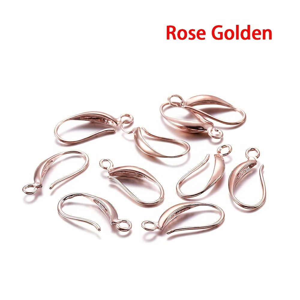 French Hook Ear Wire With Bead 19x18mm Gold Plated (10-Pcs)