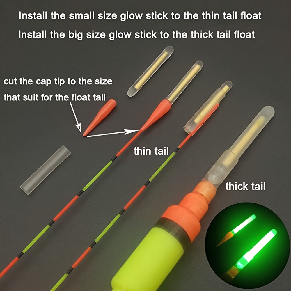 50pcs Glow Sticks: Illuminate Your Fishing Rod for Nighttime Success!