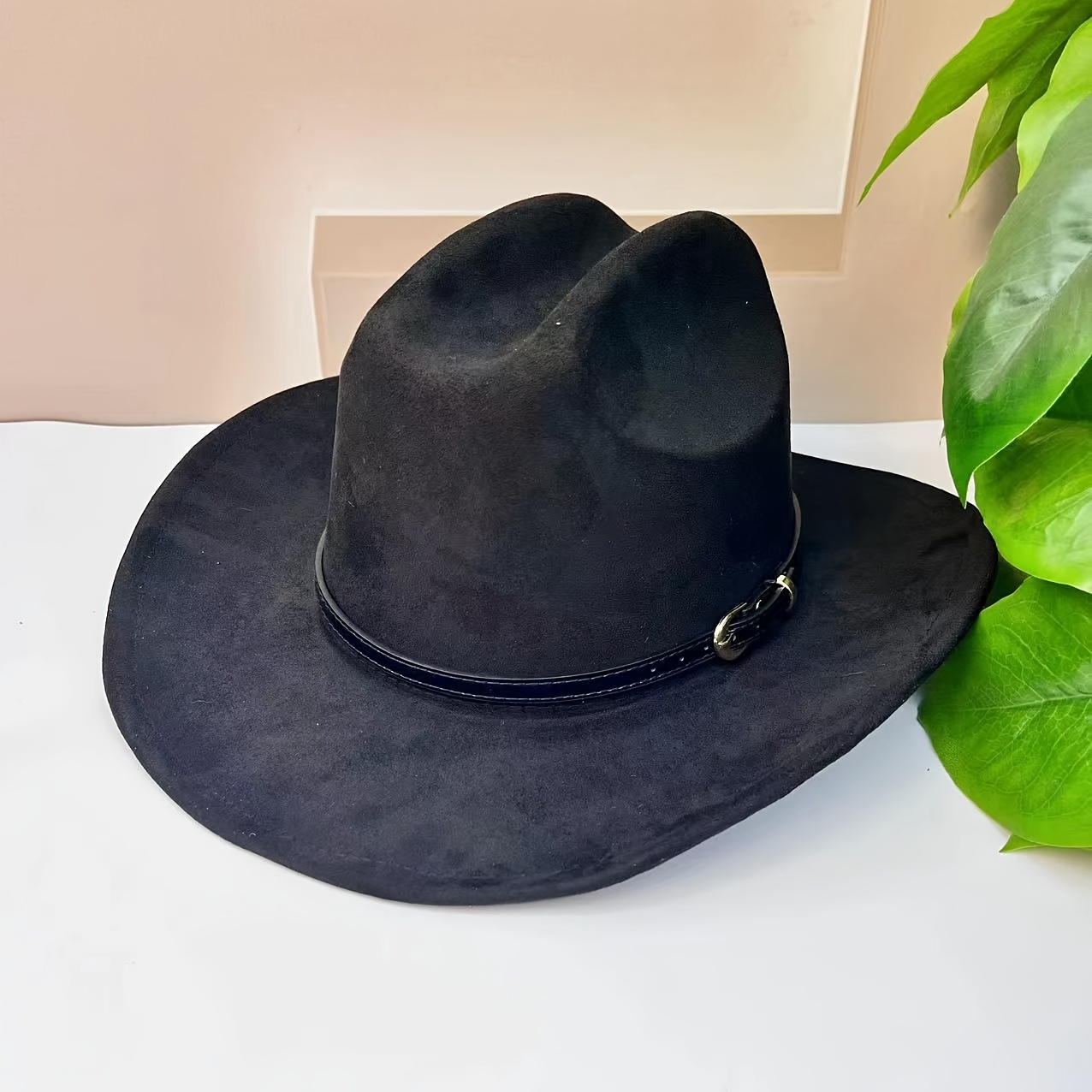 simple thin belt decor fedora hats classic british style - Temu display picture 2
