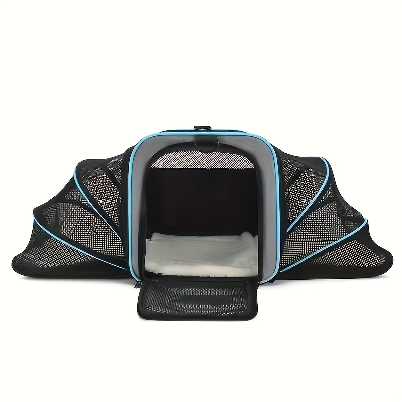 Breathable And Expandable Soft-sided Cat Carrier With Removable Fleece Pad  - Perfect For Traveling With Your Furry Friend - Temu