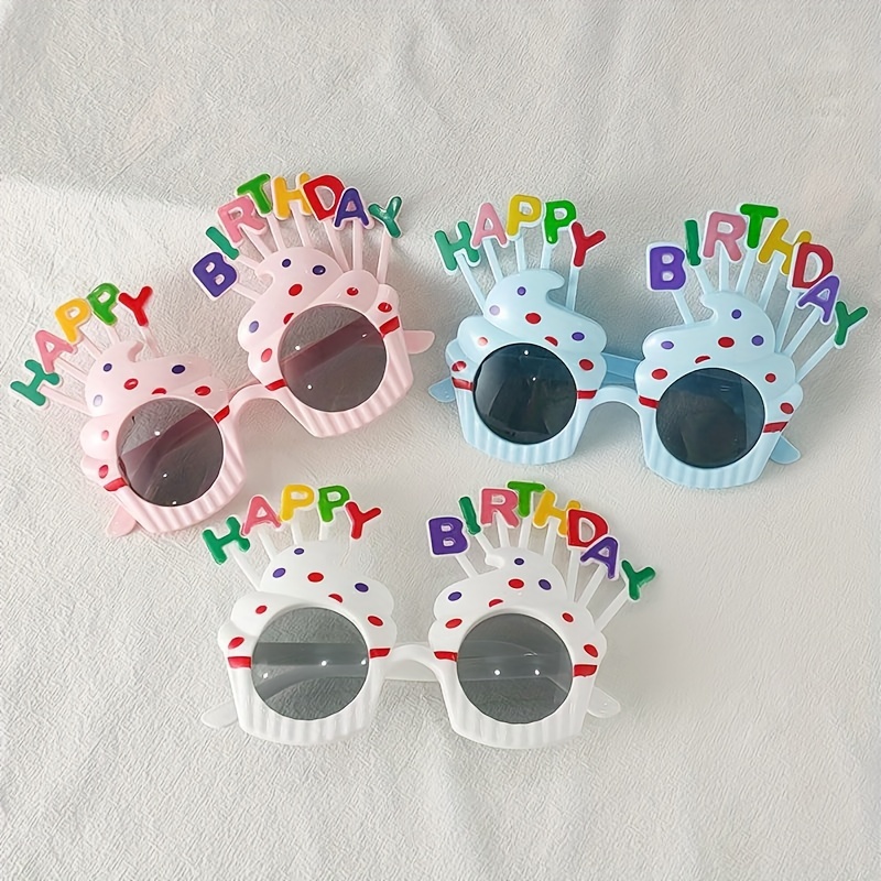 Buon compleanno occhiali da sole divertente dolce crema torta occhiali foto  per la festa di compleanno