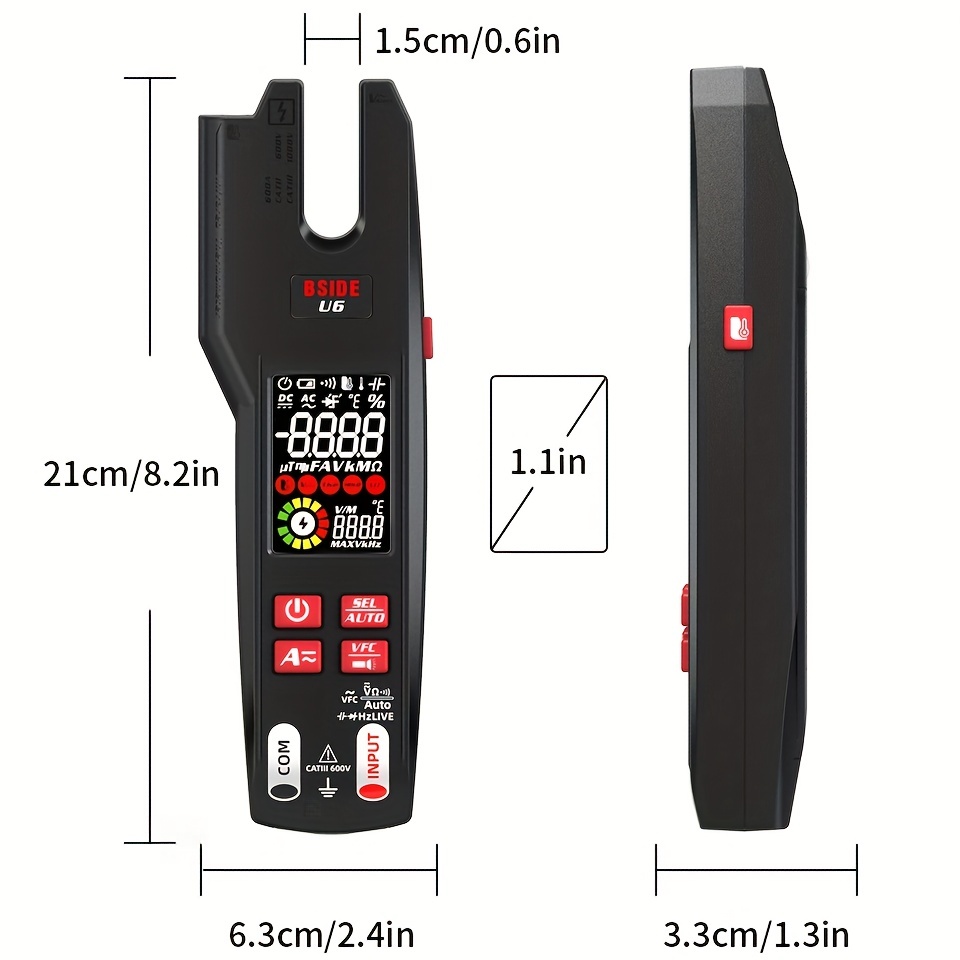 Bside 1pc U6 電気テスター クランプメーター フォークプライヤー