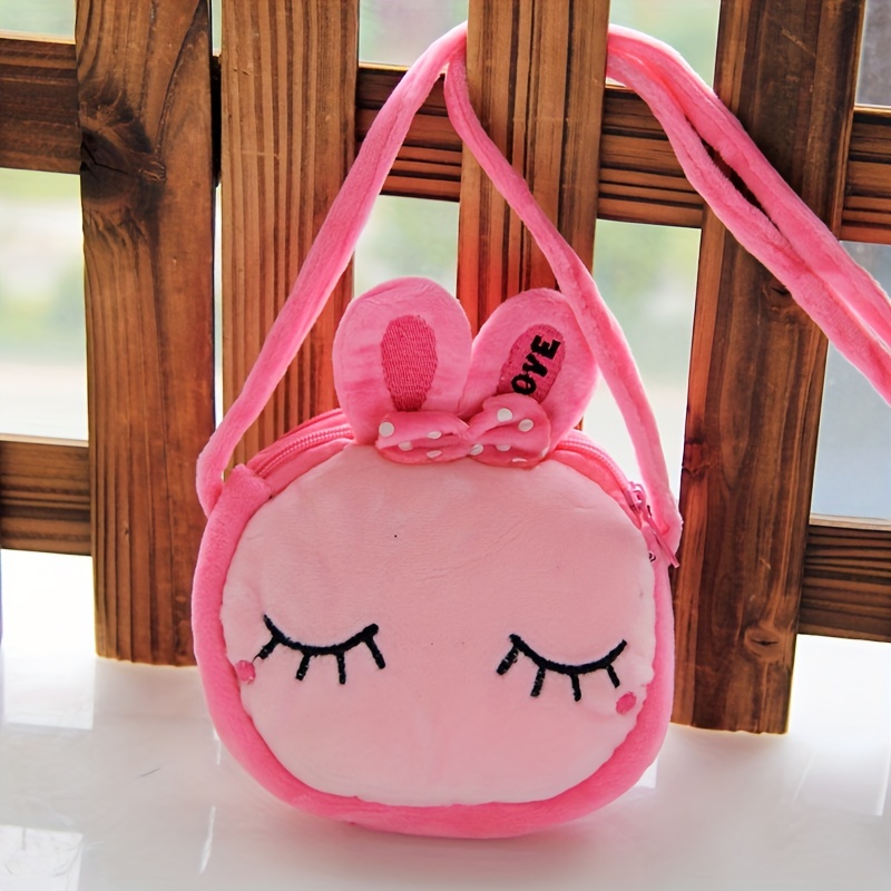 Girl s Purse Cartoon Double Pocket Design Shoulder Bag Temu