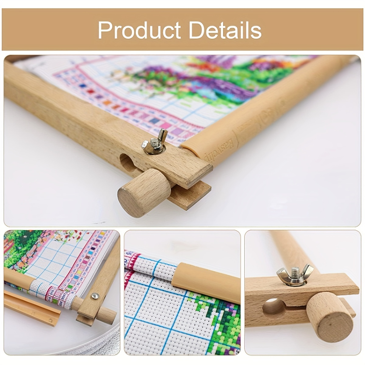 Embroidery Strip Frame, Square Embroidery Gripper Strip Frame, Rug hooking  Frame, Fabrics Holder, Embroidery Hoop for Embroidery, Crossstitch Craft