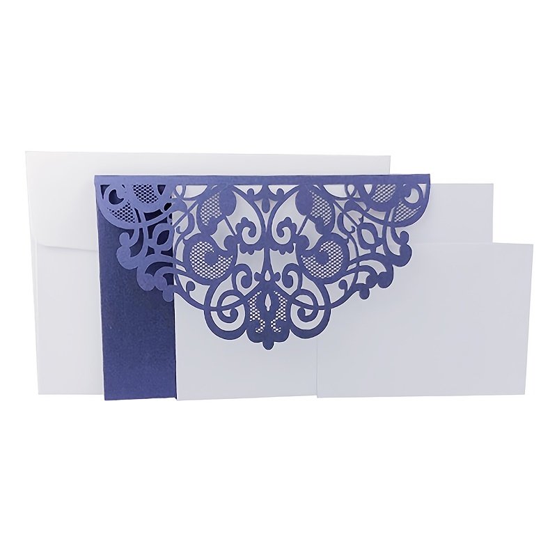 10 Sets Lace Wedding Invitation Card Laser Cut Hollow Engagement Invitation  Card Business Wedding Party Greeting Card Decoration Invitation Card Cover  Big And Inner Card Envelope Stickers - Home & Kitchen - Temu