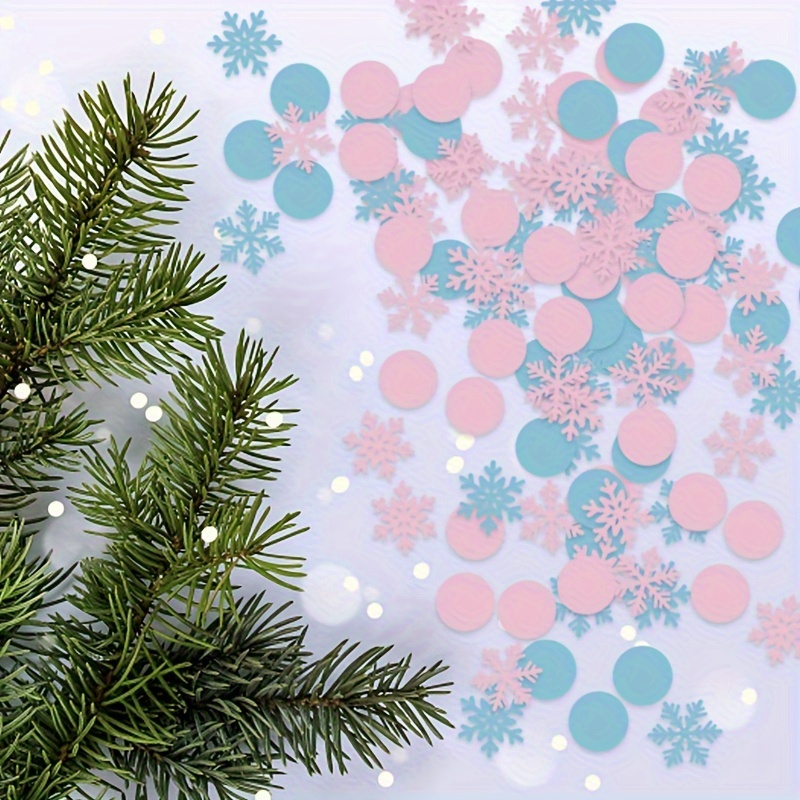 200 pieces of snowflake confetti, glitter Christmas confetti, snowflake  table scatter