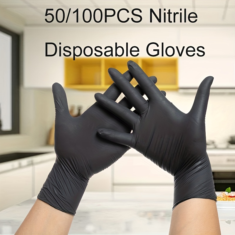 Gant plastique - Gant nitrile - gant jetable nitrile - gant ménager jetable  - gant
