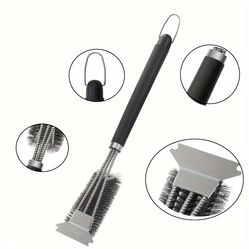2 Pcs Bbq Cleaning Wire Brush Bbq Cleaner Brush With Scraper