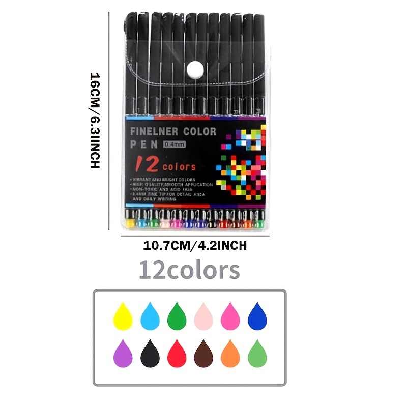 Colored Pens Fine Point Markers Fine Tip Drawing Pens Porous - Temu