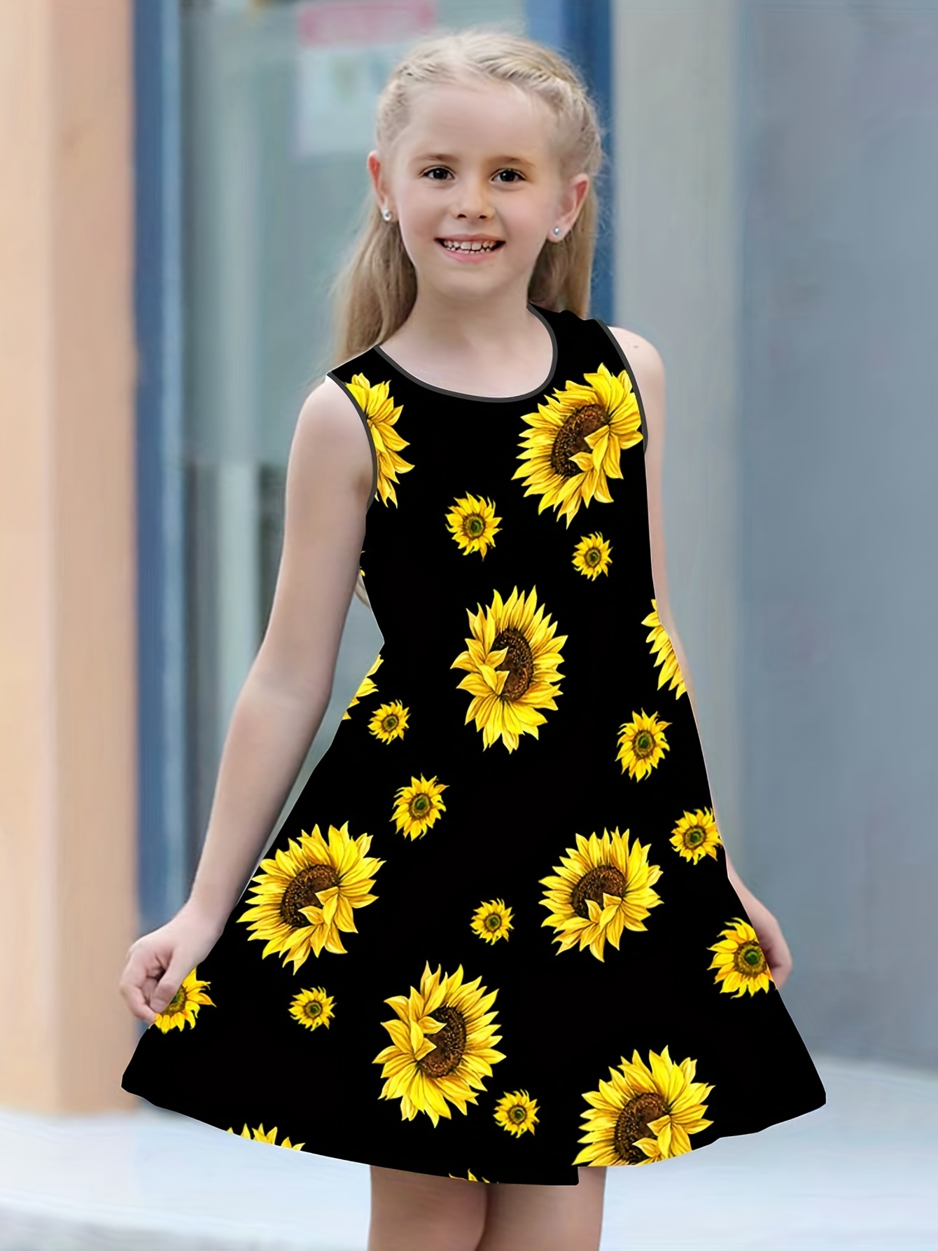 Camiseta de moda para niños y niñas, color liso, con botones, casual, manga  larga, holgada, cuello redondo para niña (amarillo, 4-5 años)