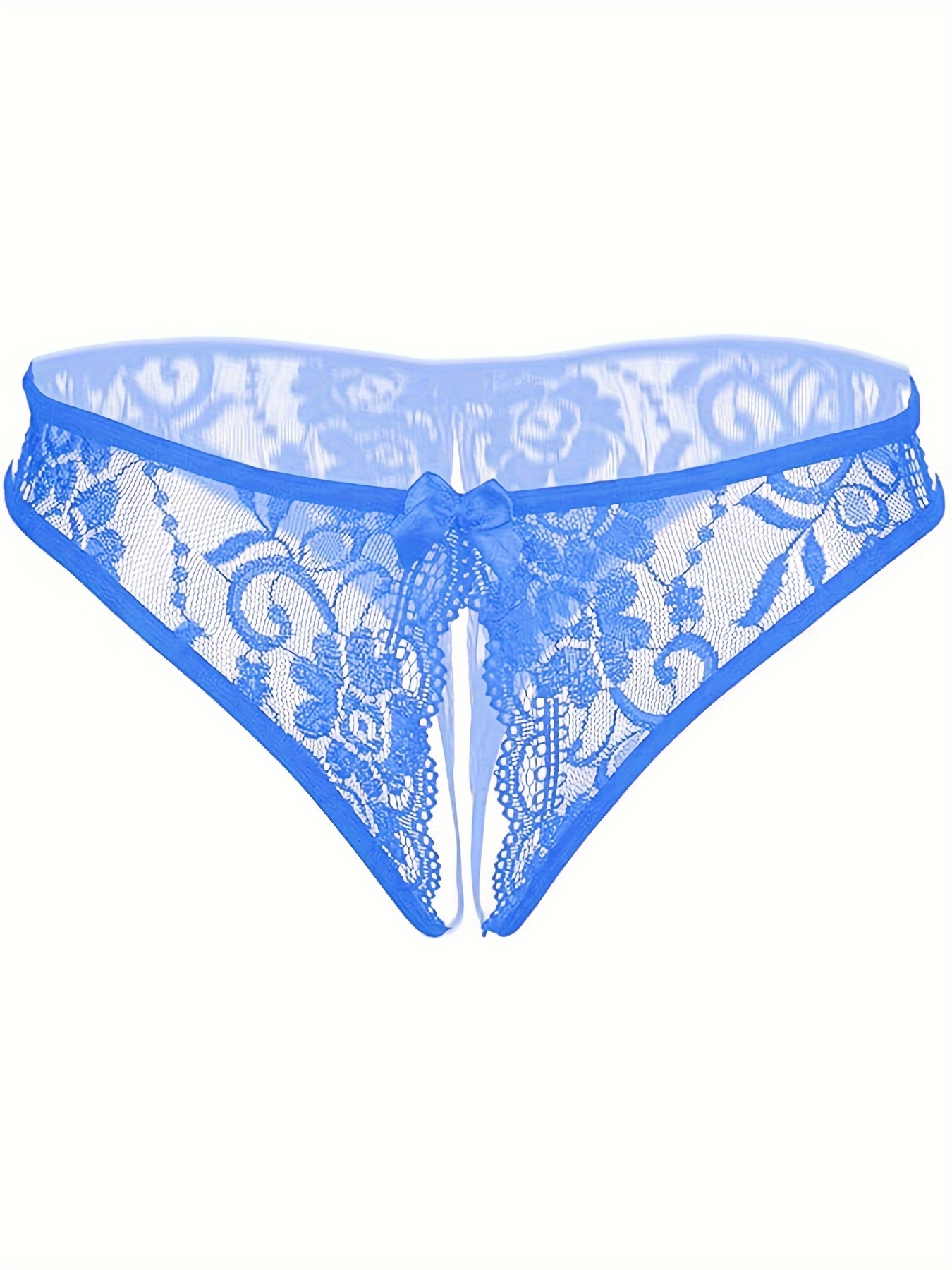  Crotchless Panties For Women Mesh Sexy G String Thongs Seamless Open  Crotch Panties Transparent Hot Underwear Panties Blue: Clothing, Shoes &  Jewelry