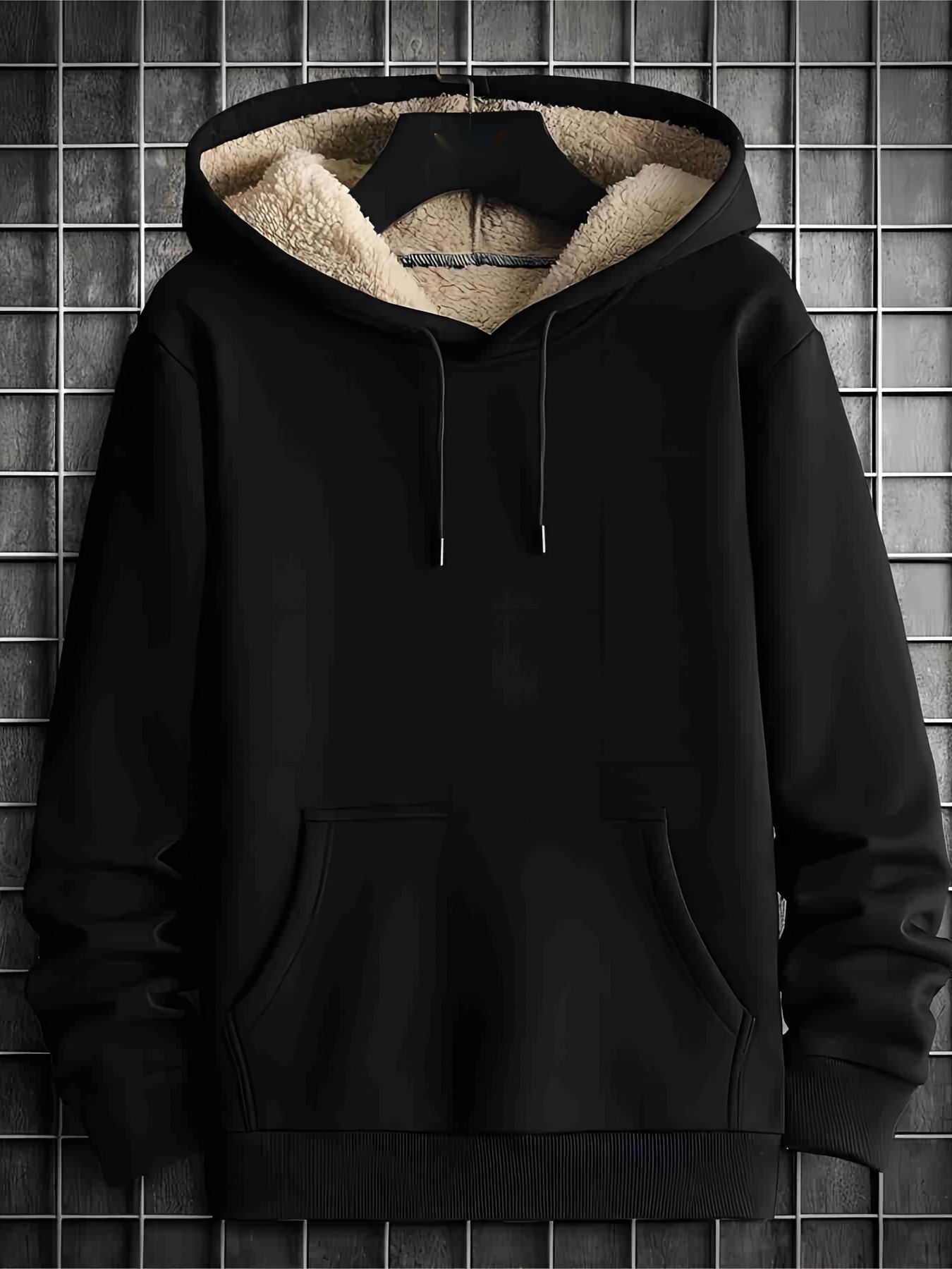 Dark Gray Zip Up Hoodie Men'S And Winter Loose Casual Fleece Thickened  Hooded Sweatshirt Jacket