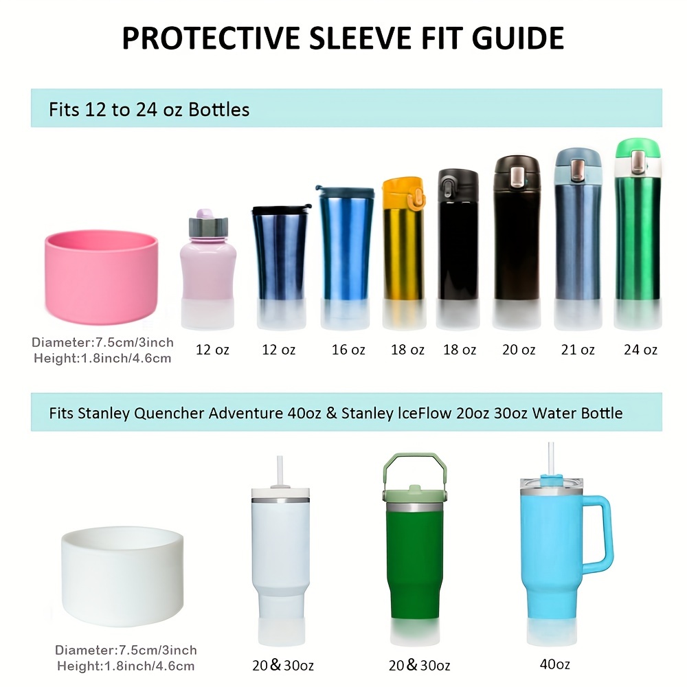 7.5cm Silicone Boot for Stanley 40 oz Quencher Adventure Tumbler