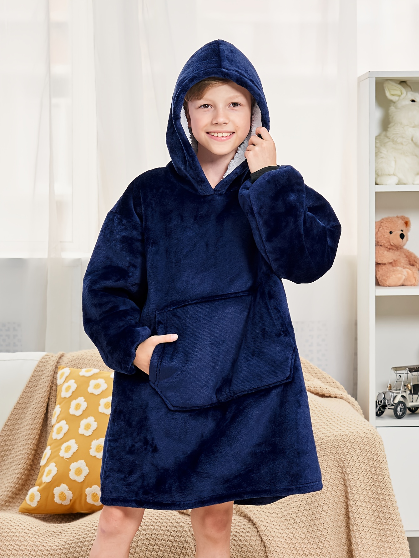 Extra Long Wearable Blanket Hoodie Oversized Hoodie Blanket - Temu Canada