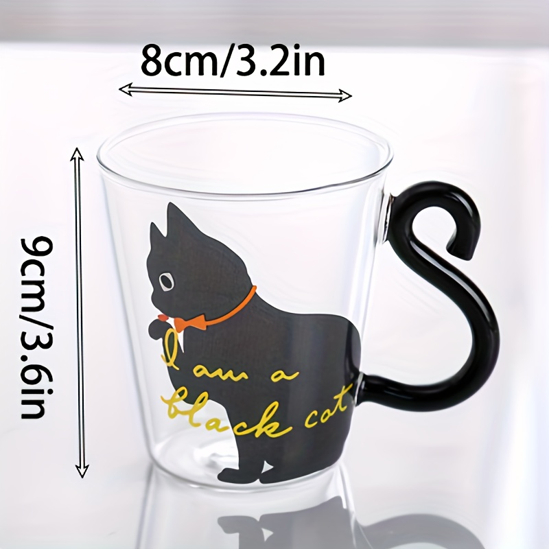 Cute Cat Cups Water Glasses For Drinking Kawaii Cat Tail Coffee