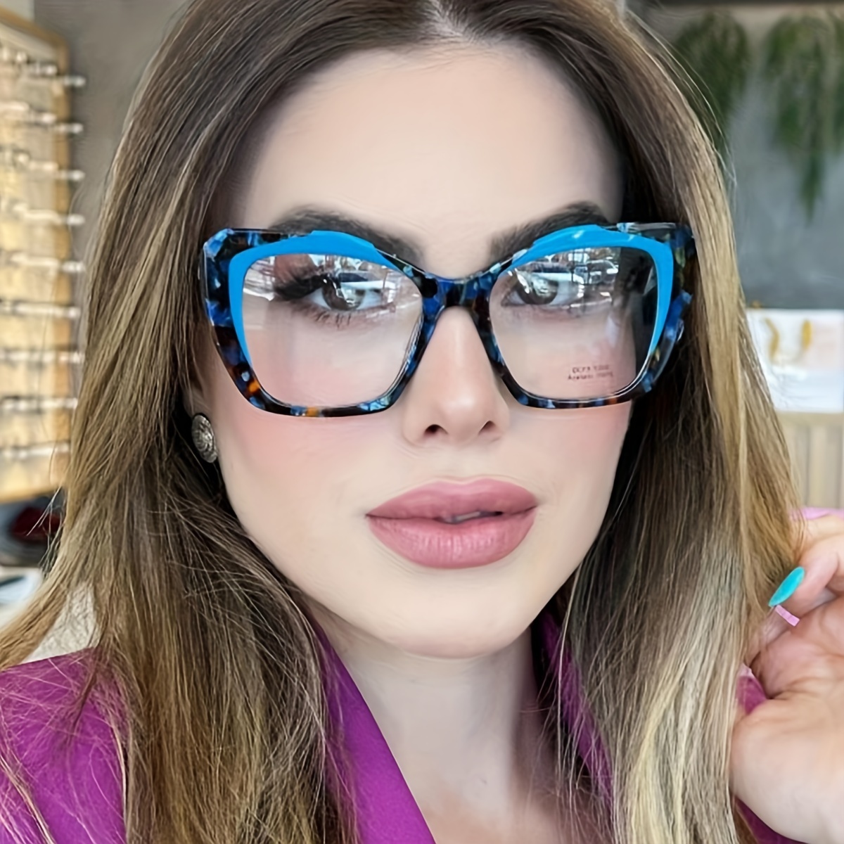 Gafas De Ordenador Montura Transparente Moda De Mujer Lentes Bloqueo De Luz  Azul