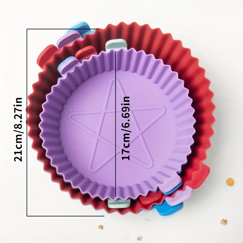 Bandeja de silicona para freidora de aire de 21Cm, almohadilla de