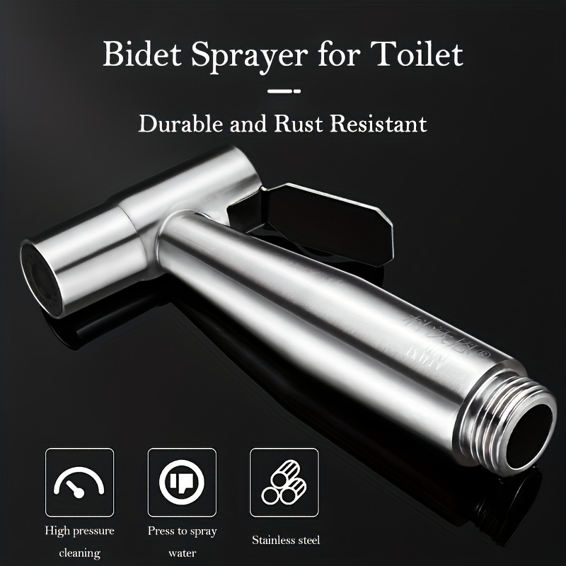 Stainless Steel Toilet Bidet Sprayer, Bathroom Sprayer Kit With