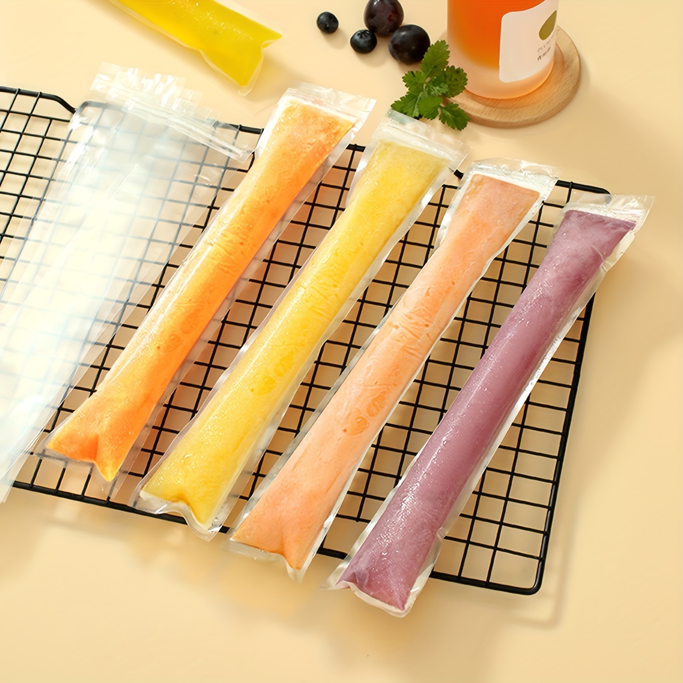 Ice Popsicle Molds Bags Pop Mold Pouch With Zip Seals Foldable